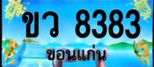 ป้ายทะเบียน ขว 8383 ขอนแก่น
